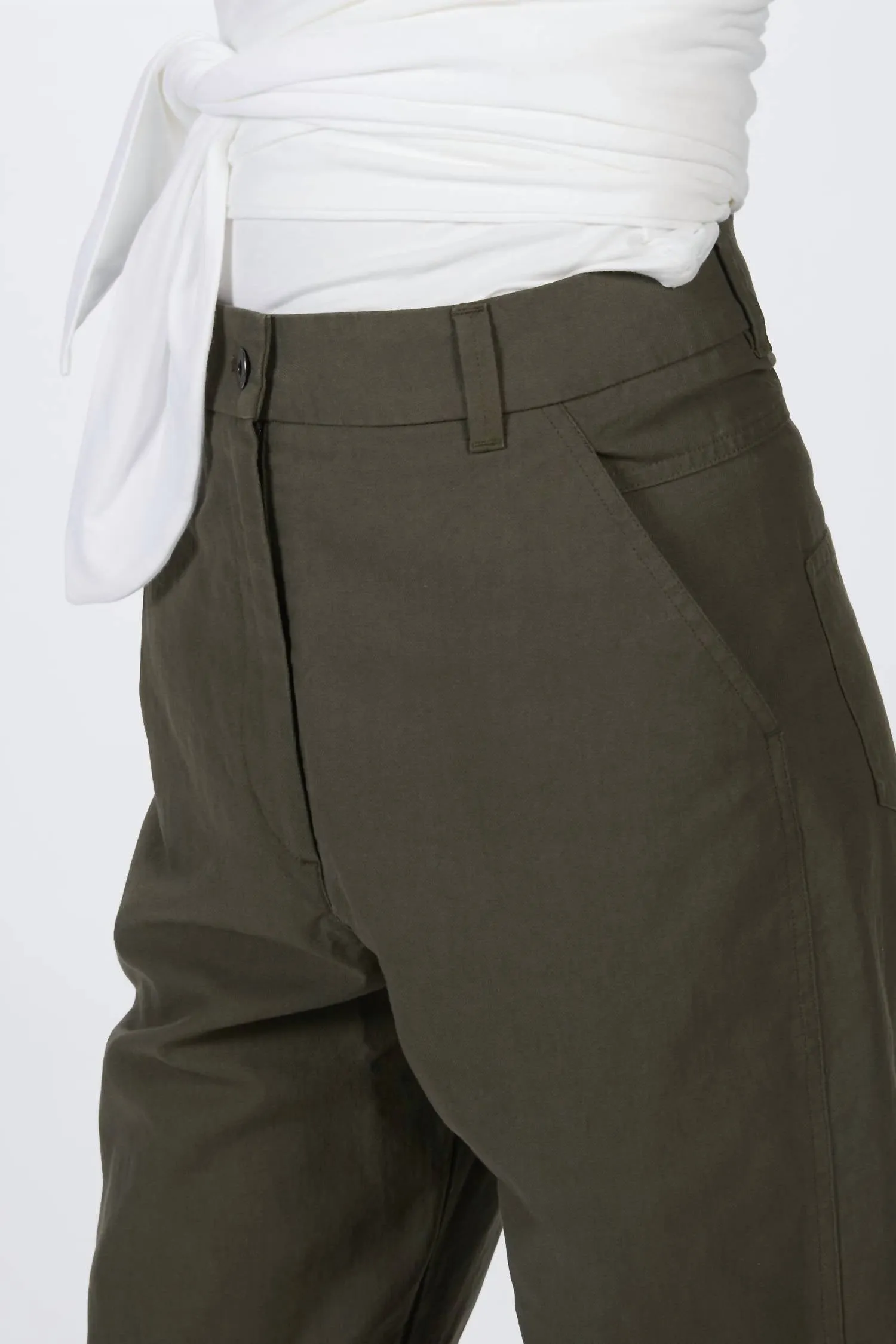 Peggy High Waist Pants In Military