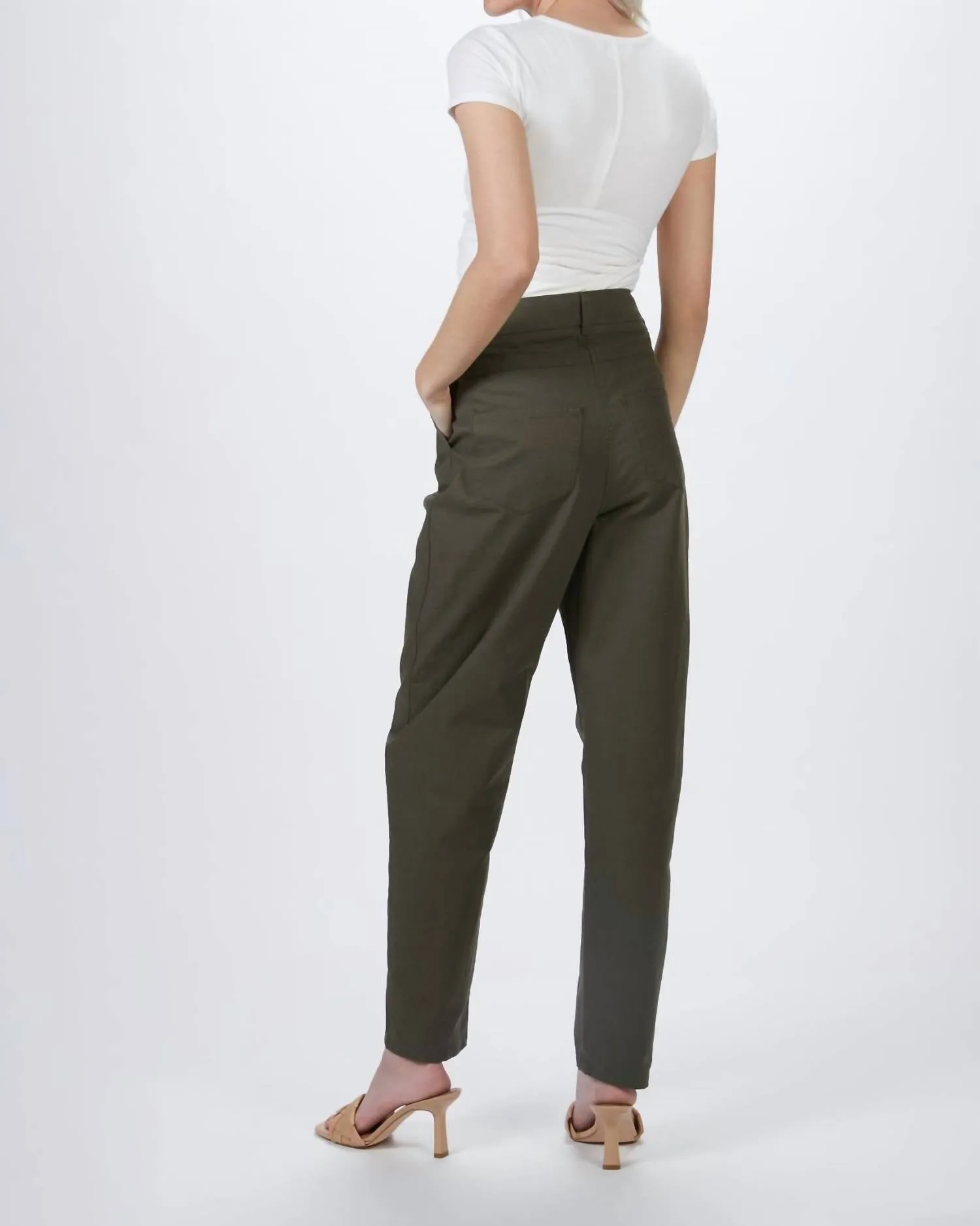 Peggy High Waist Pants In Military