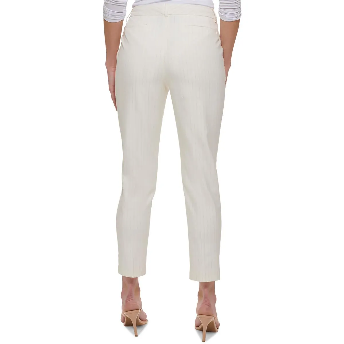 Petites Womens Mid-Rise Slim Leg Ankle Pants
