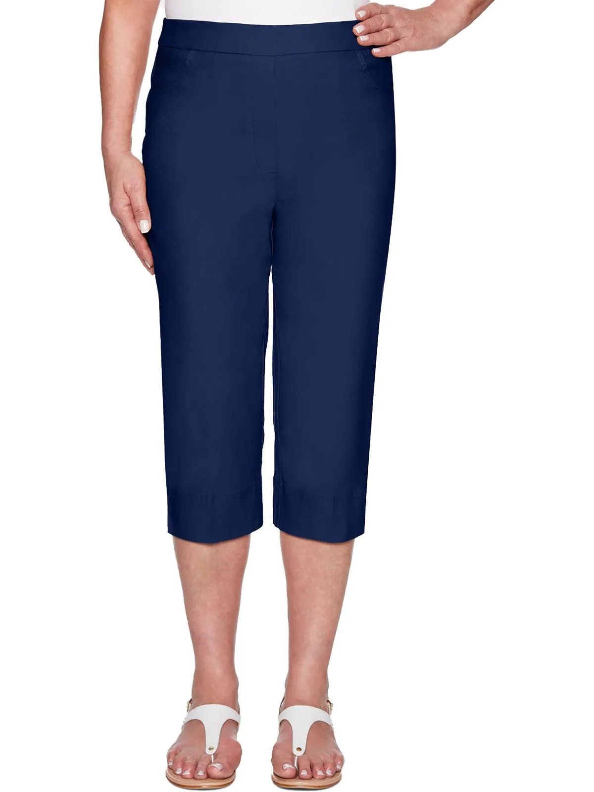 Petites Womens Slim Modern Fit Capri Pants