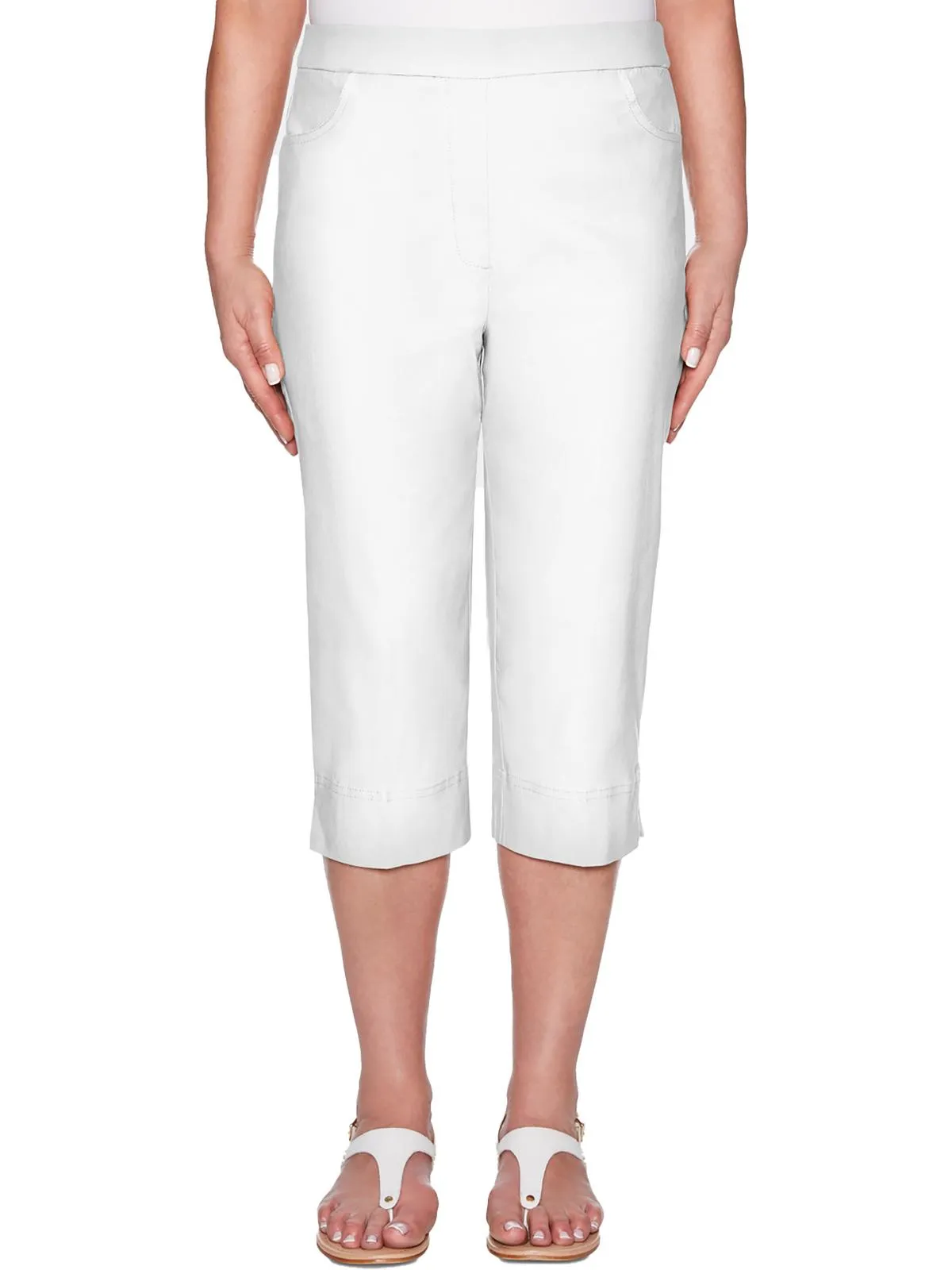 Petites Womens Slim Modern Fit Capri Pants