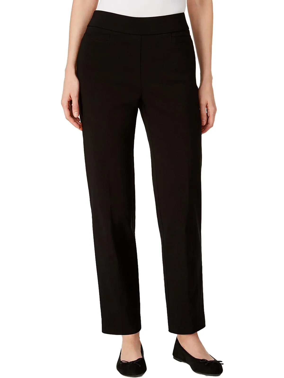 Petites Womens Solid Stretch Skinny Pants