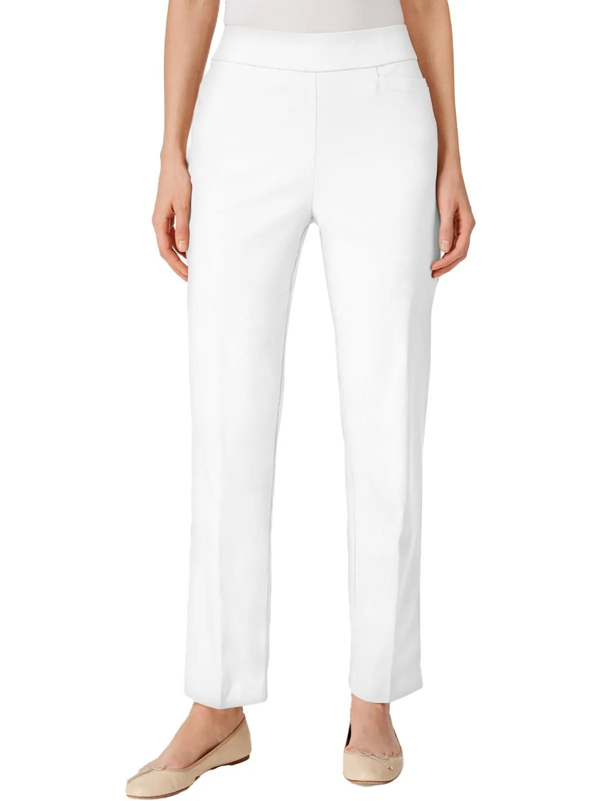 Petites Womens Solid Stretch Skinny Pants
