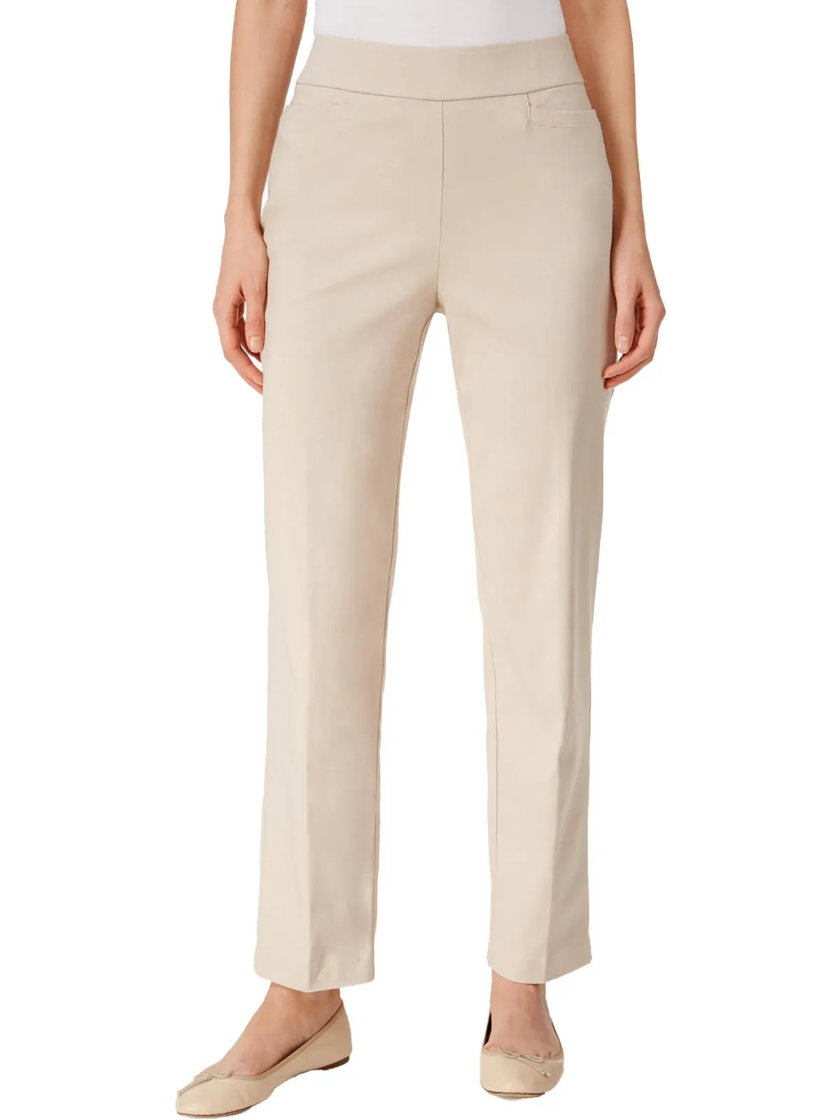 Petites Womens Solid Stretch Skinny Pants