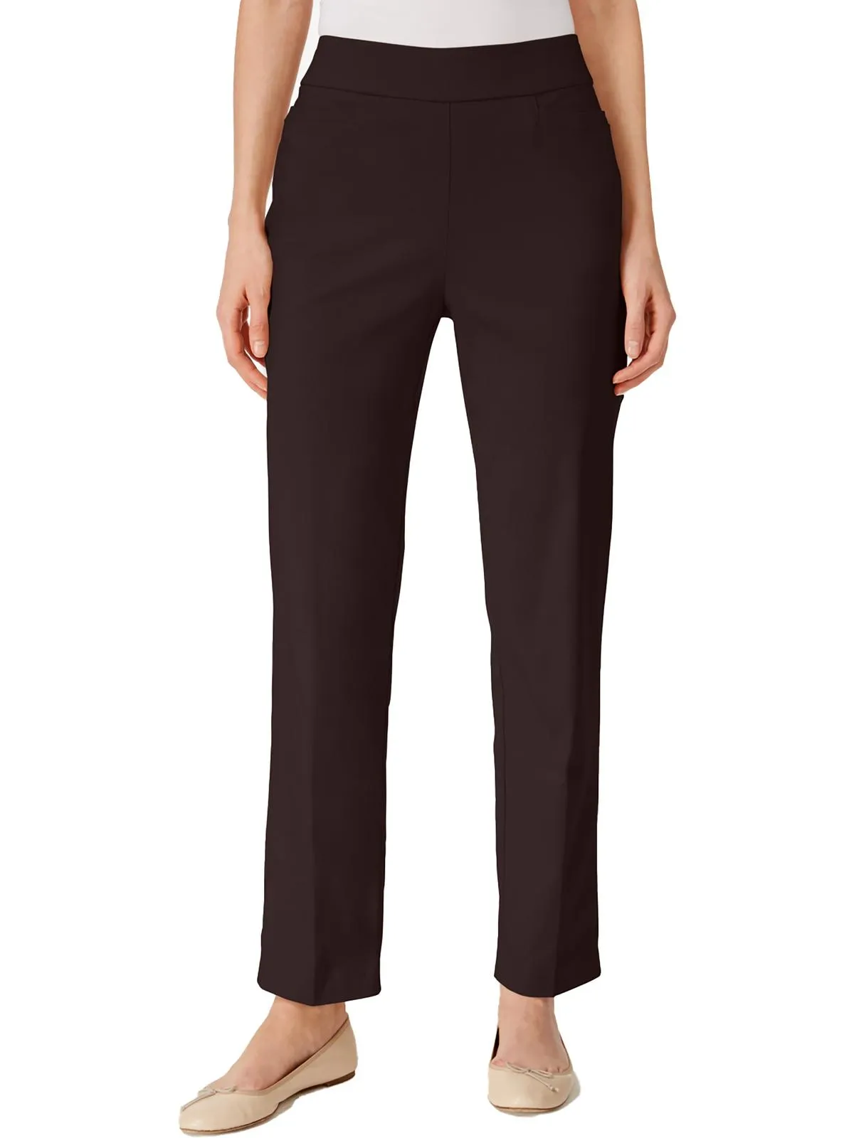Petites Womens Solid Stretch Skinny Pants