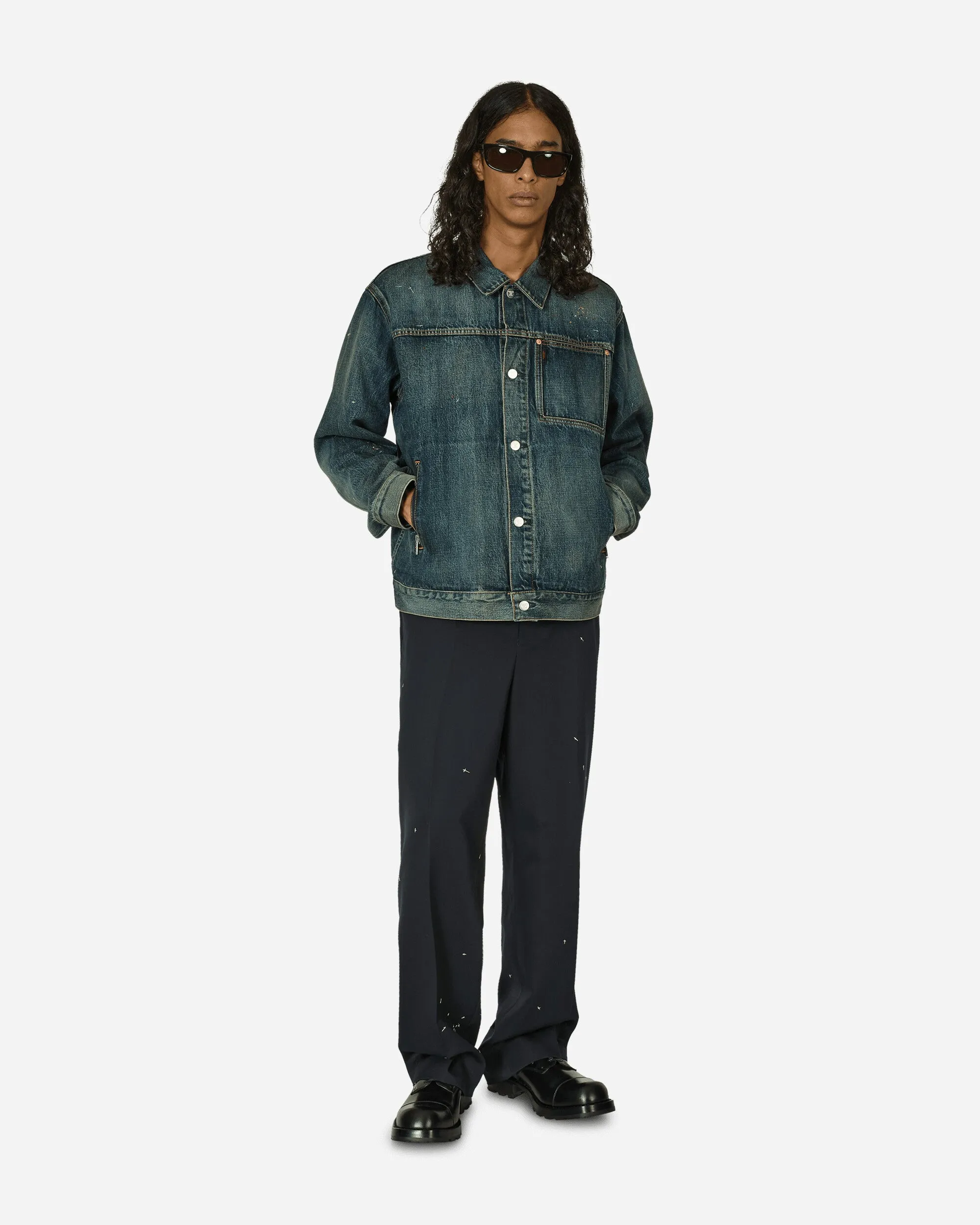 Pleated Pants Dark Navy