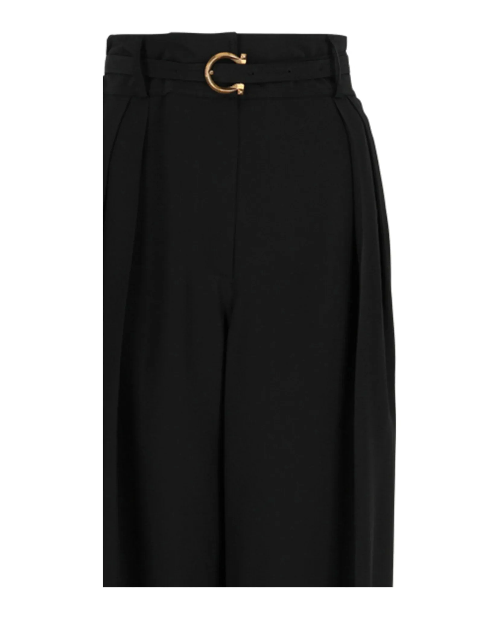 Pleated Wide-Leg Trousers