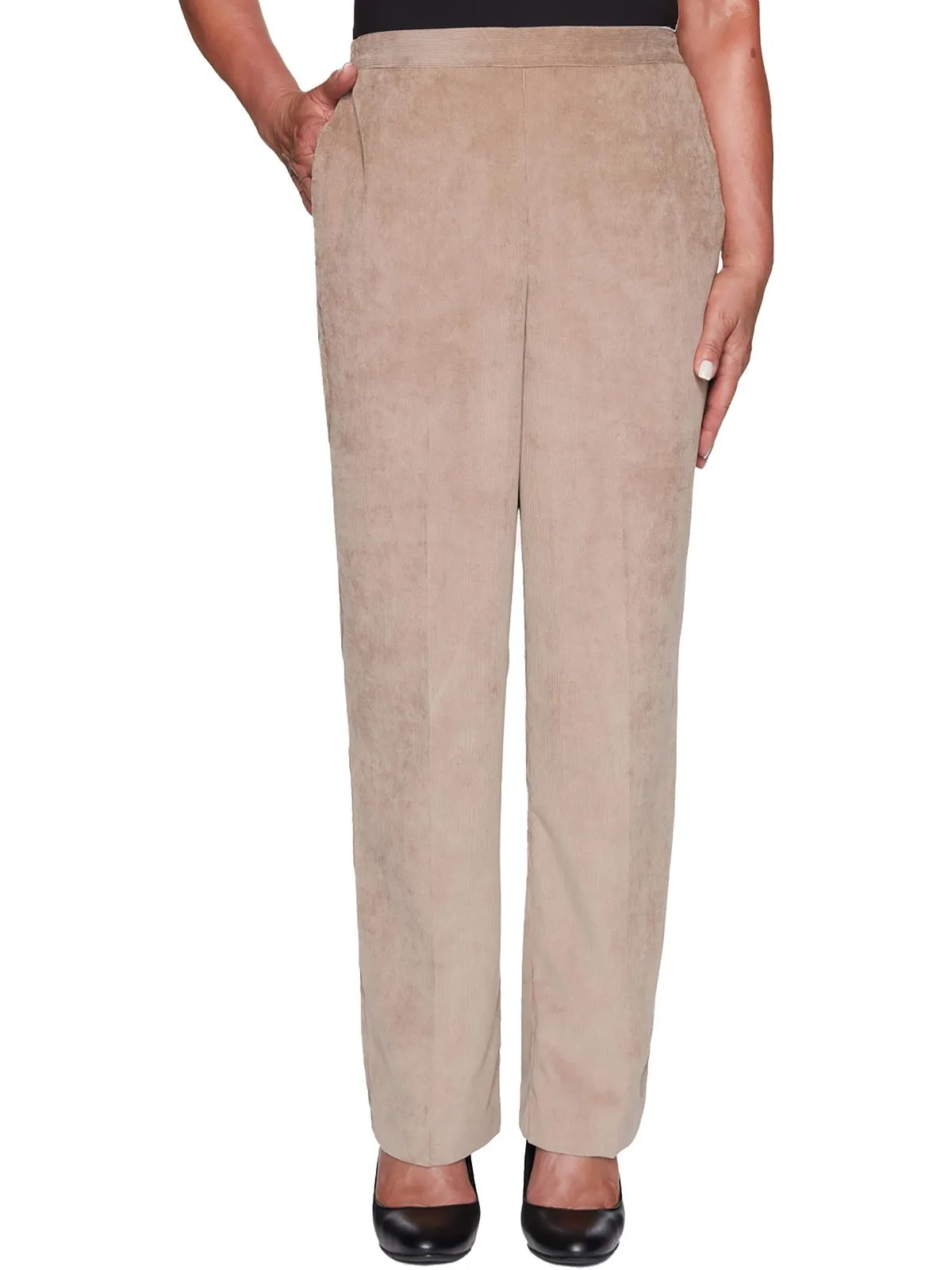 Plus  Dover Cliffs Womens Ribbed Corduroy Straight Leg Pants
