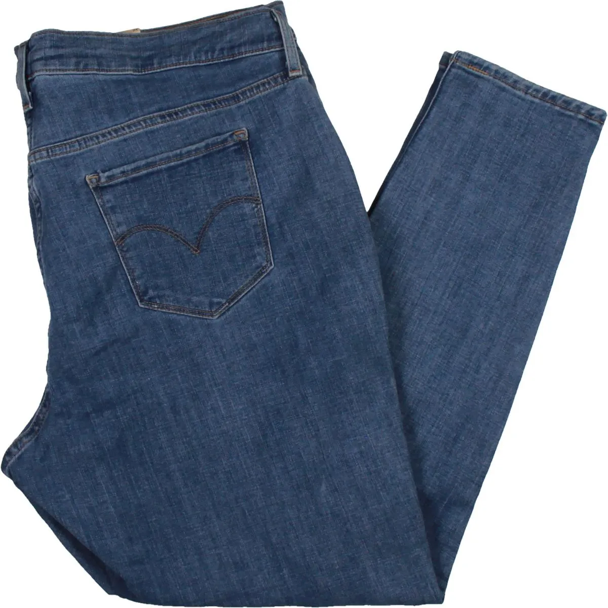 Plus Hypersoft Womens Mid-Rise Stretch Skinny Jeans