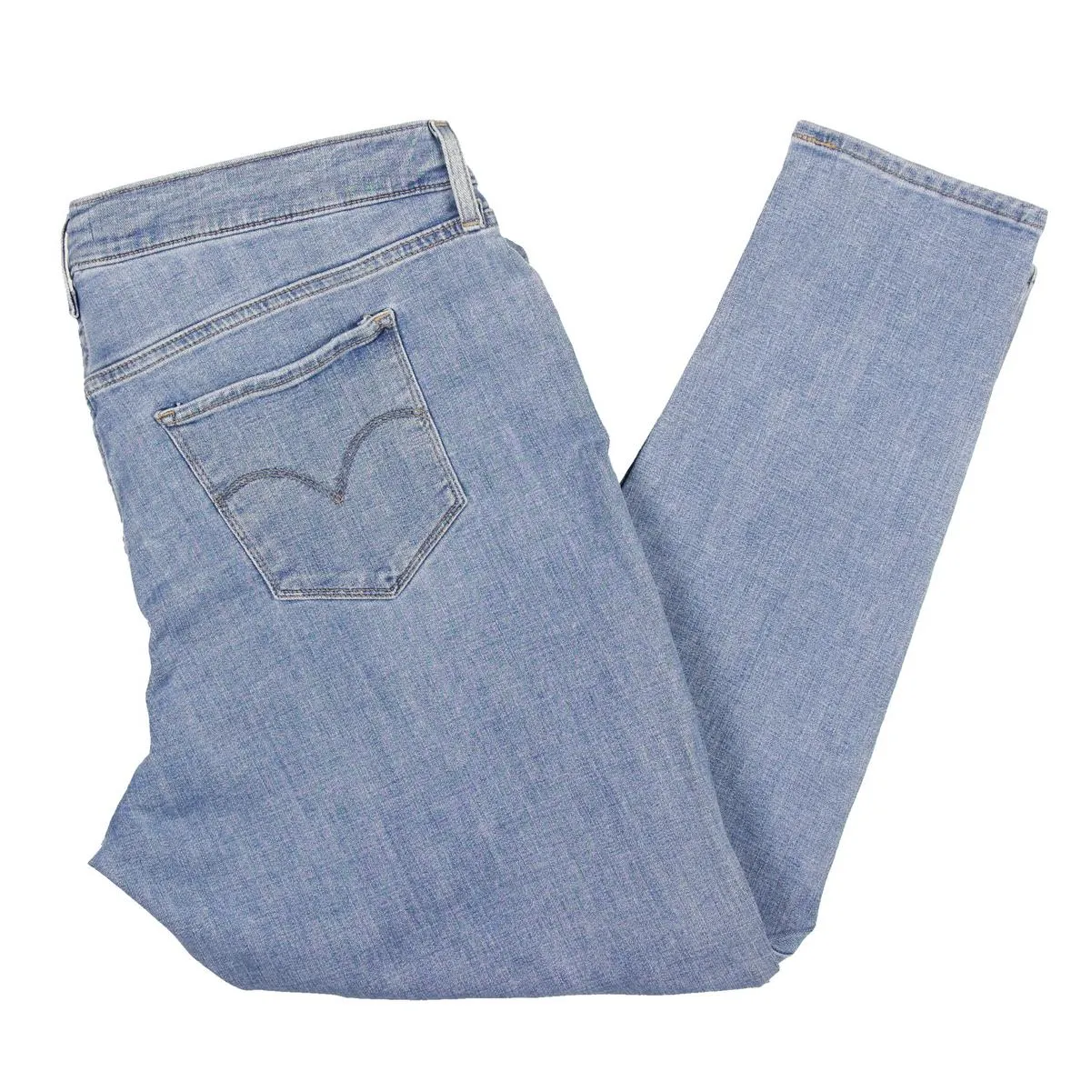Plus Hypersoft Womens Mid-Rise Stretch Skinny Jeans