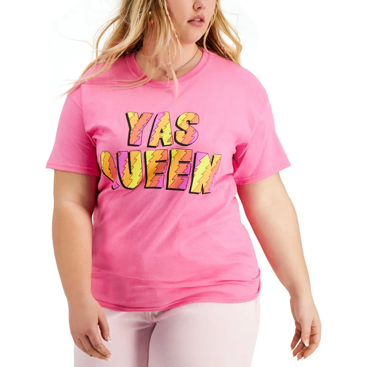 Plus Womens Crewneck Short Sleeve Graphic T-Shirt