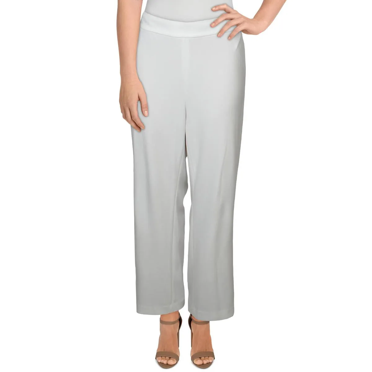 Plus Womens Elastic Pull On Capri Pants
