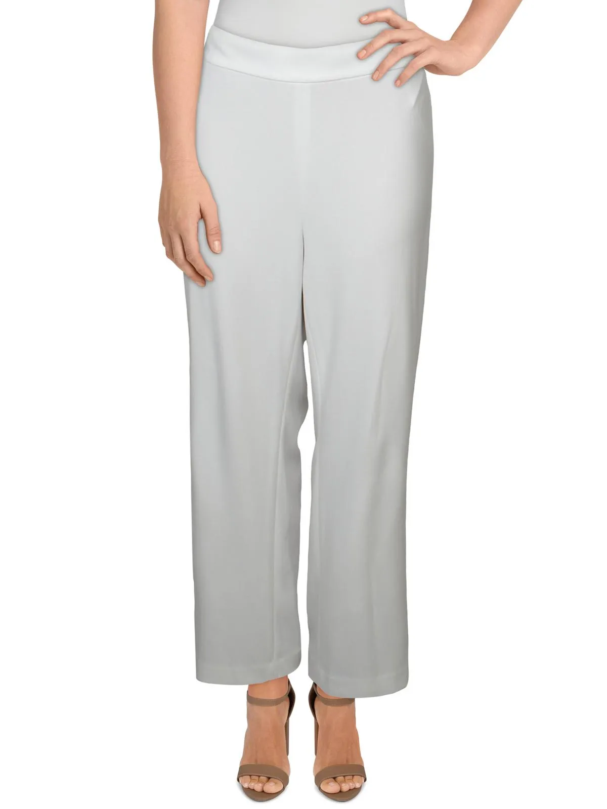 Plus Womens Elastic Pull On Capri Pants