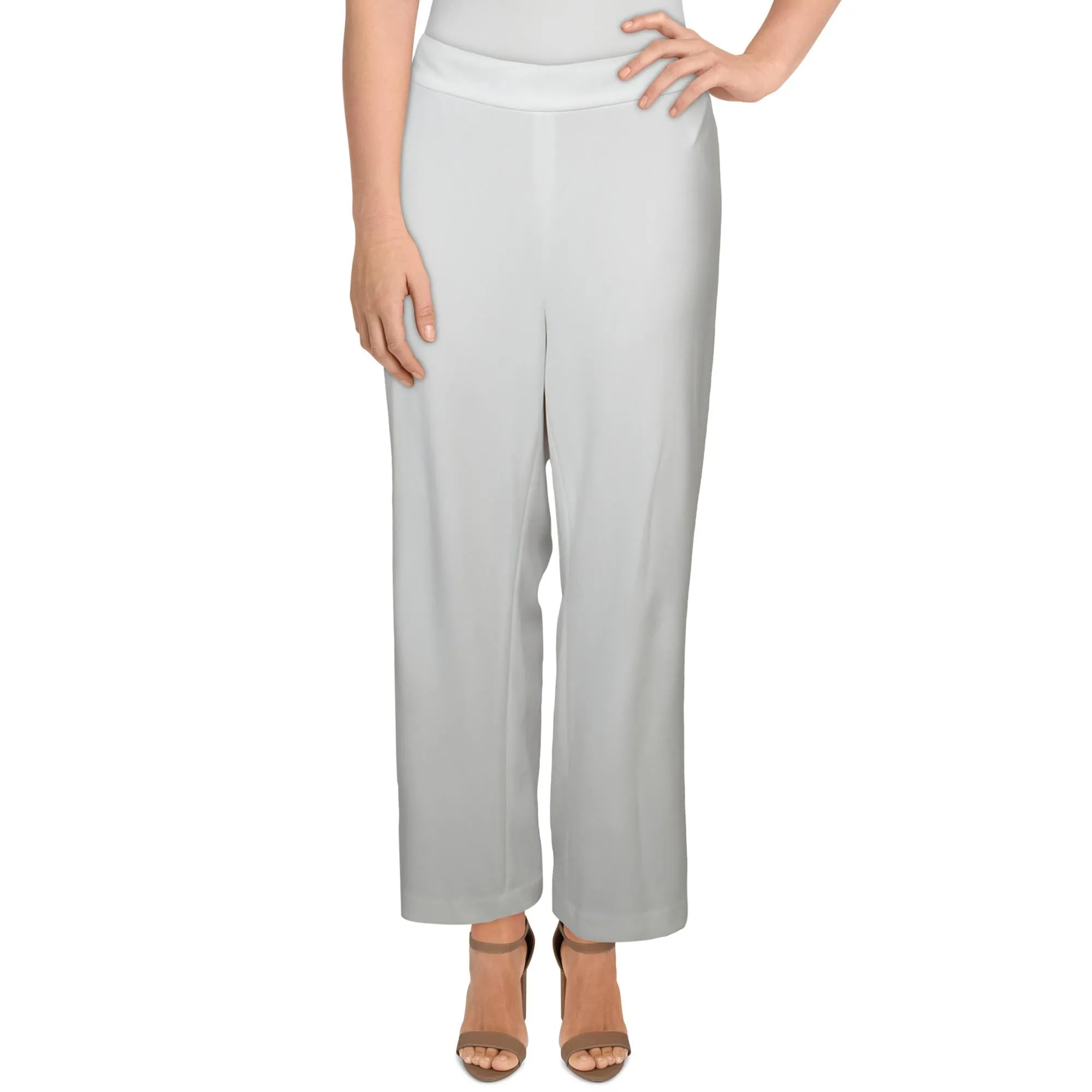Plus Womens Elastic Pull On Capri Pants