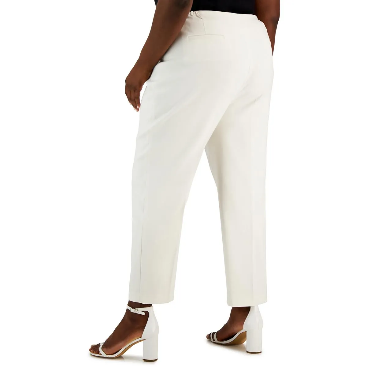 Plus Womens High Rise Business Ankle Pants
