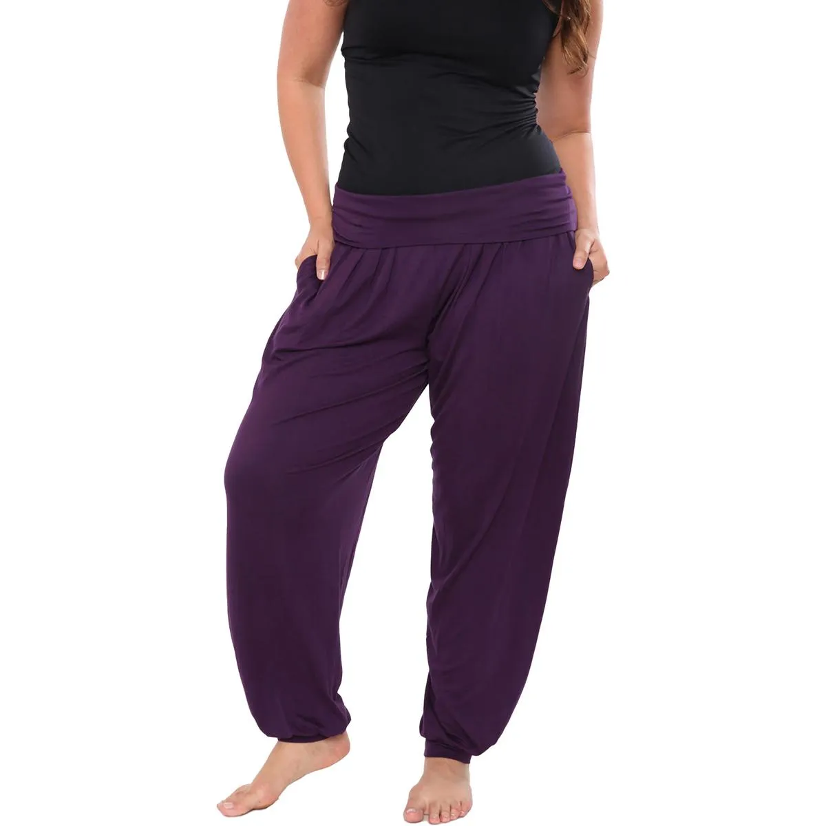 Plus Womens Knit Pull On Jogger Pants