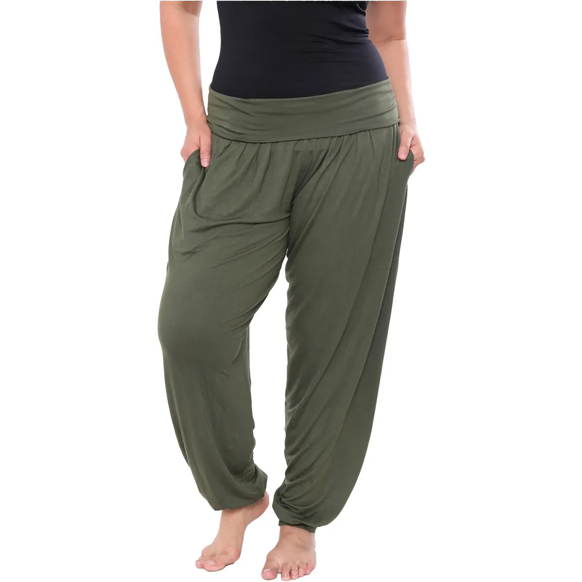 Plus Womens Knit Pull On Jogger Pants