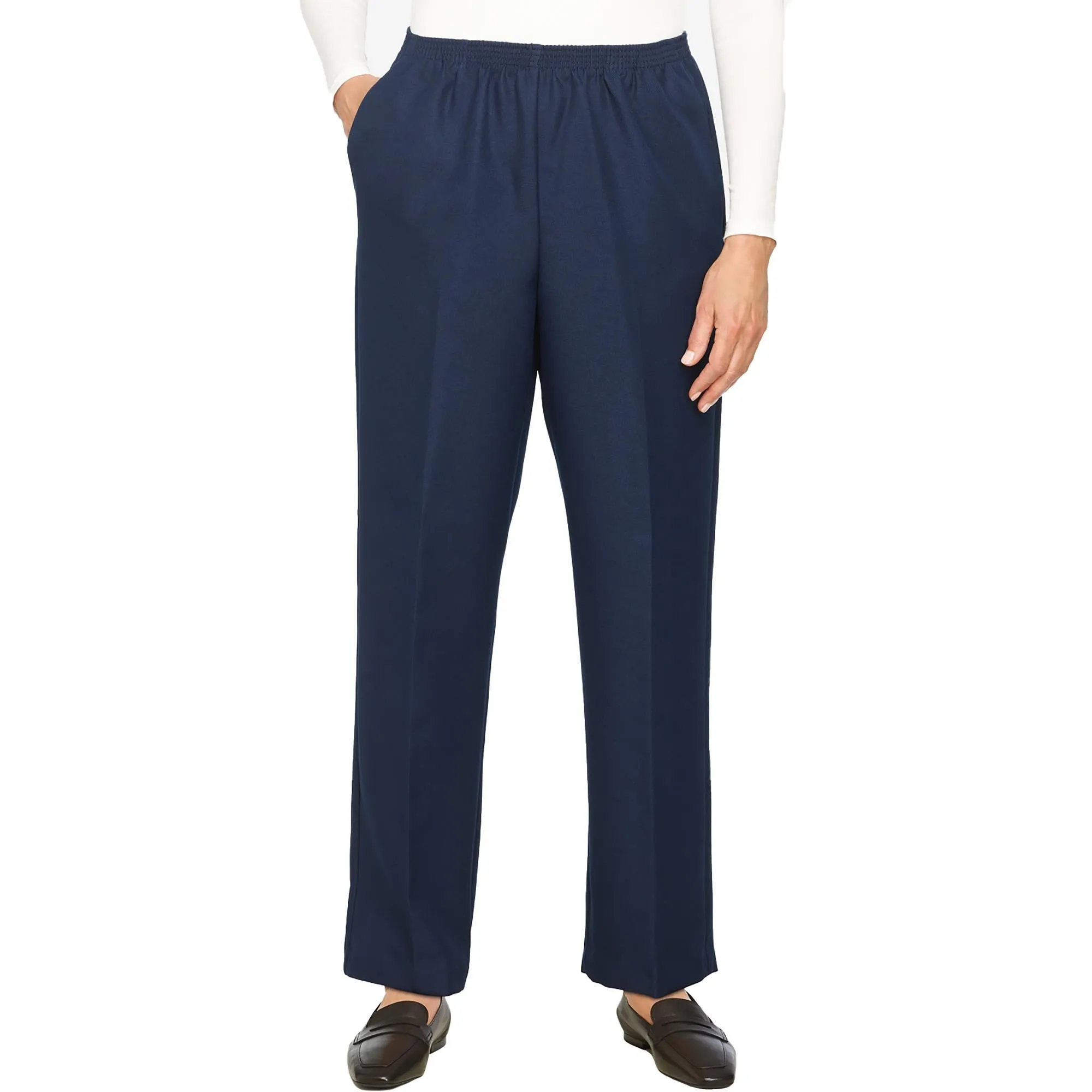 Plus Womens Polyester Straight Leg Pants