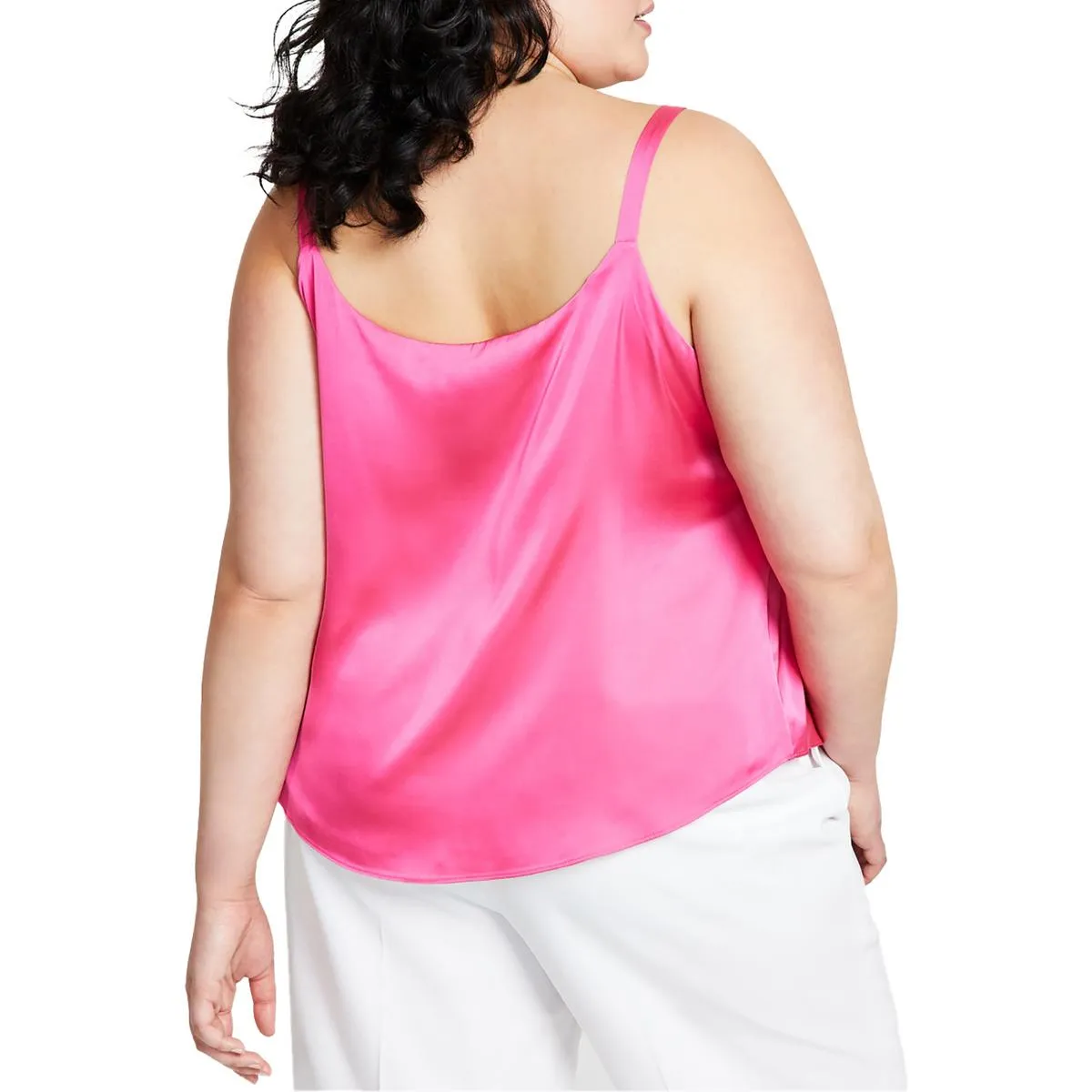 Plus Womens Scoop Neck Sleeveless Tank Top