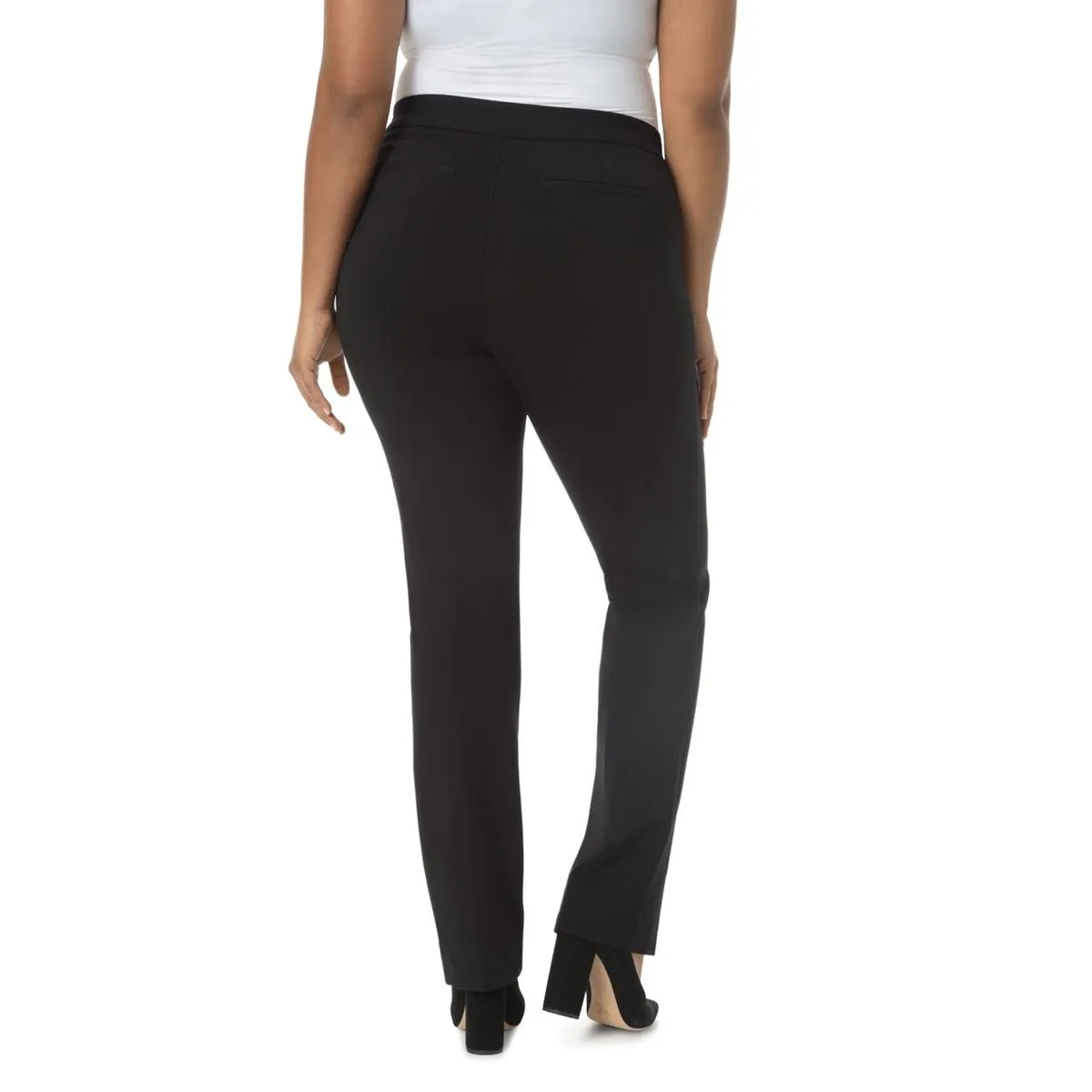 Plus Womens Slim High Waist Dress Pants