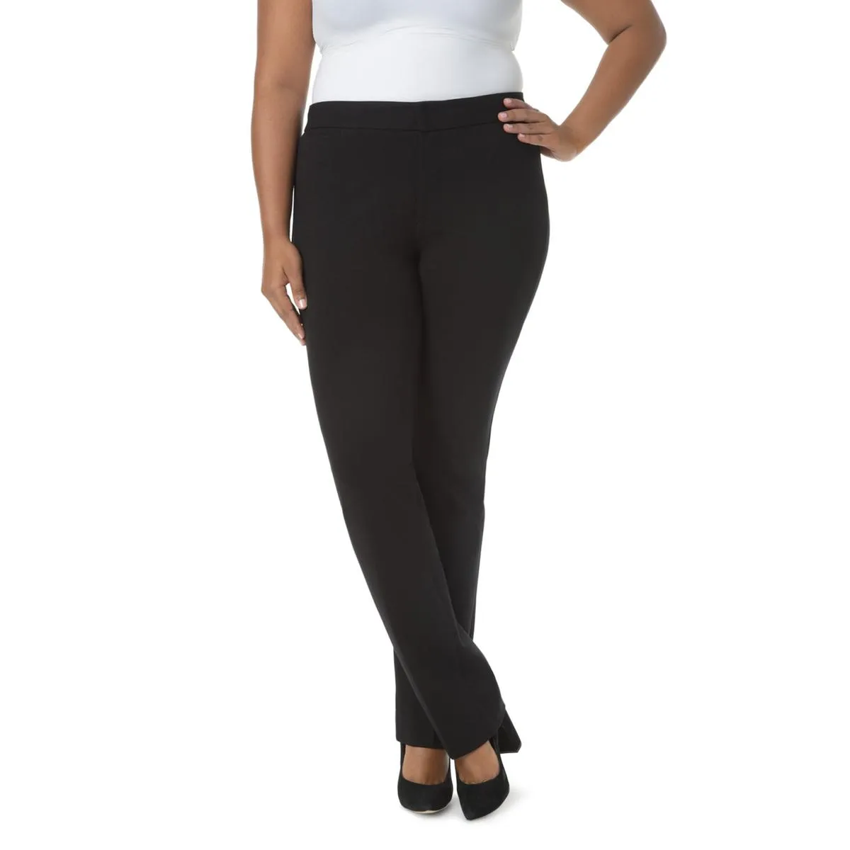 Plus Womens Slim High Waist Dress Pants