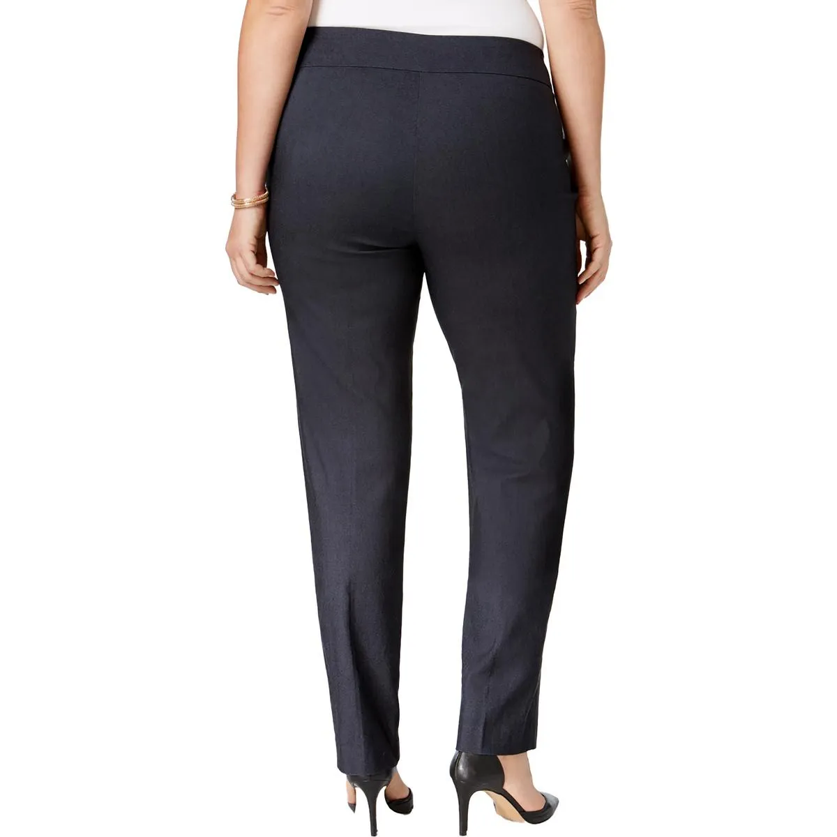 Plus Womens Studded High Rise Skinny Pants
