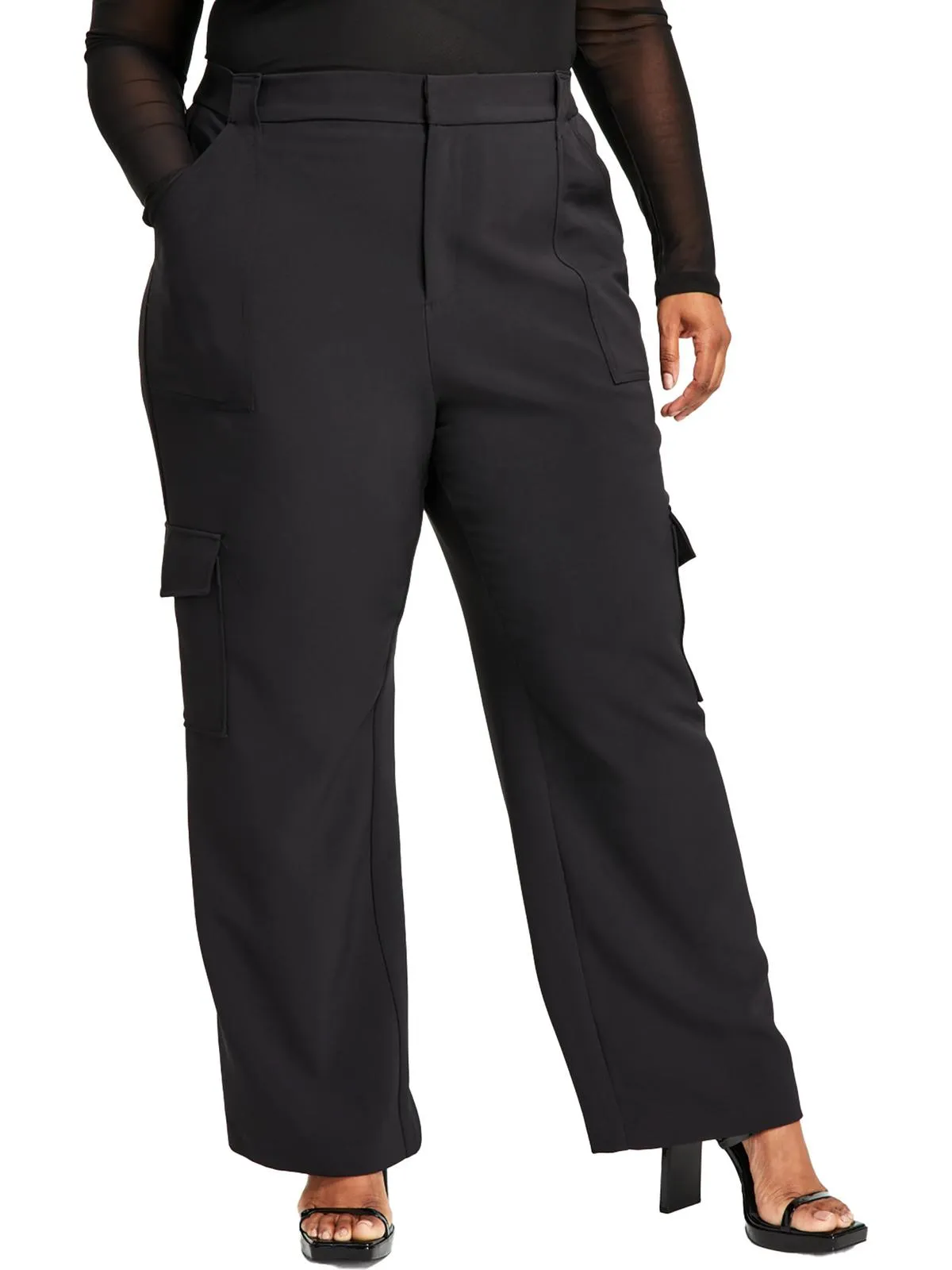 Plus Womens Tie-Dye Polyester Cargo Pants