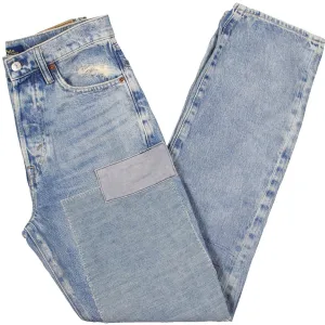 Polo Ralph Lauren Womens Patchwork Denim Straight Leg Jeans