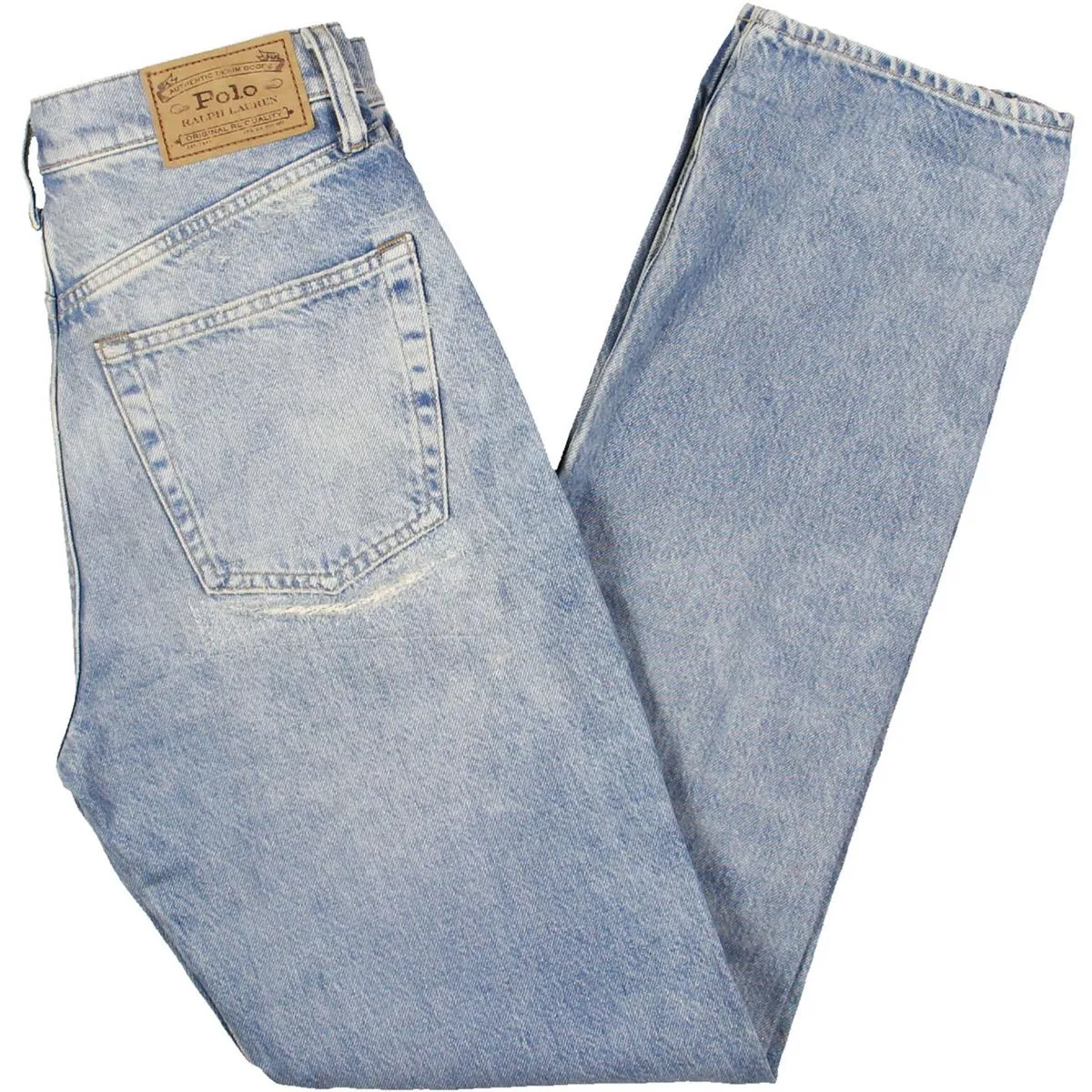 Polo Ralph Lauren Womens Patchwork Denim Straight Leg Jeans