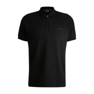 polo shirt in drop-needle stretch fabric