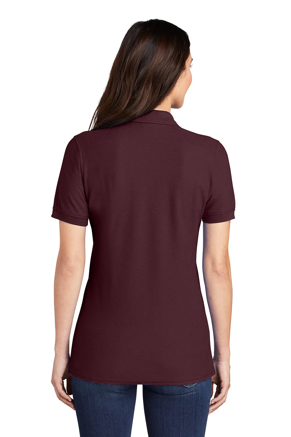Port & Company Womens Core Stain Resistant Short Sleeve Polo Shirt - Athletic Maroon - Closeout