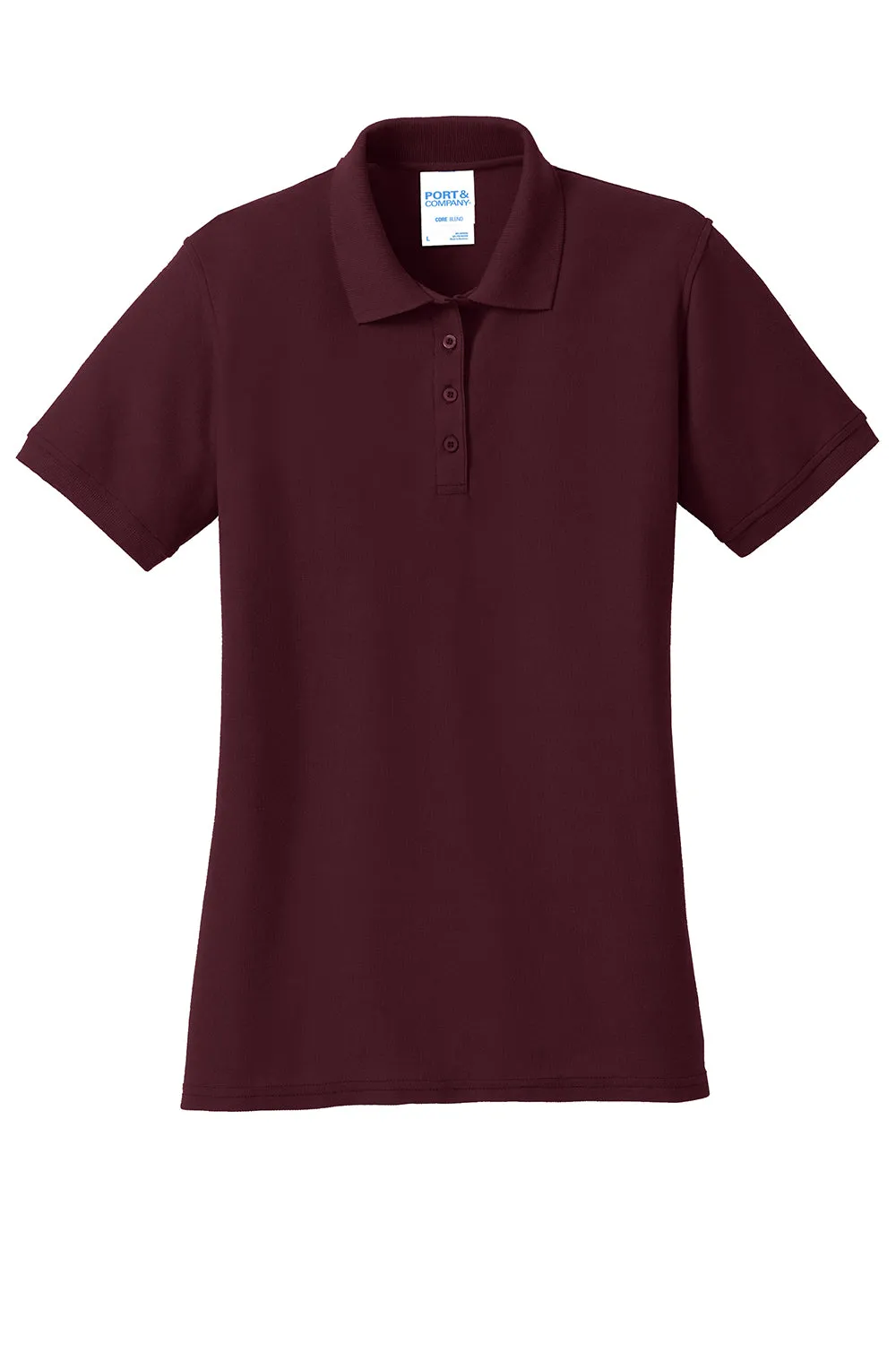 Port & Company Womens Core Stain Resistant Short Sleeve Polo Shirt - Athletic Maroon - Closeout