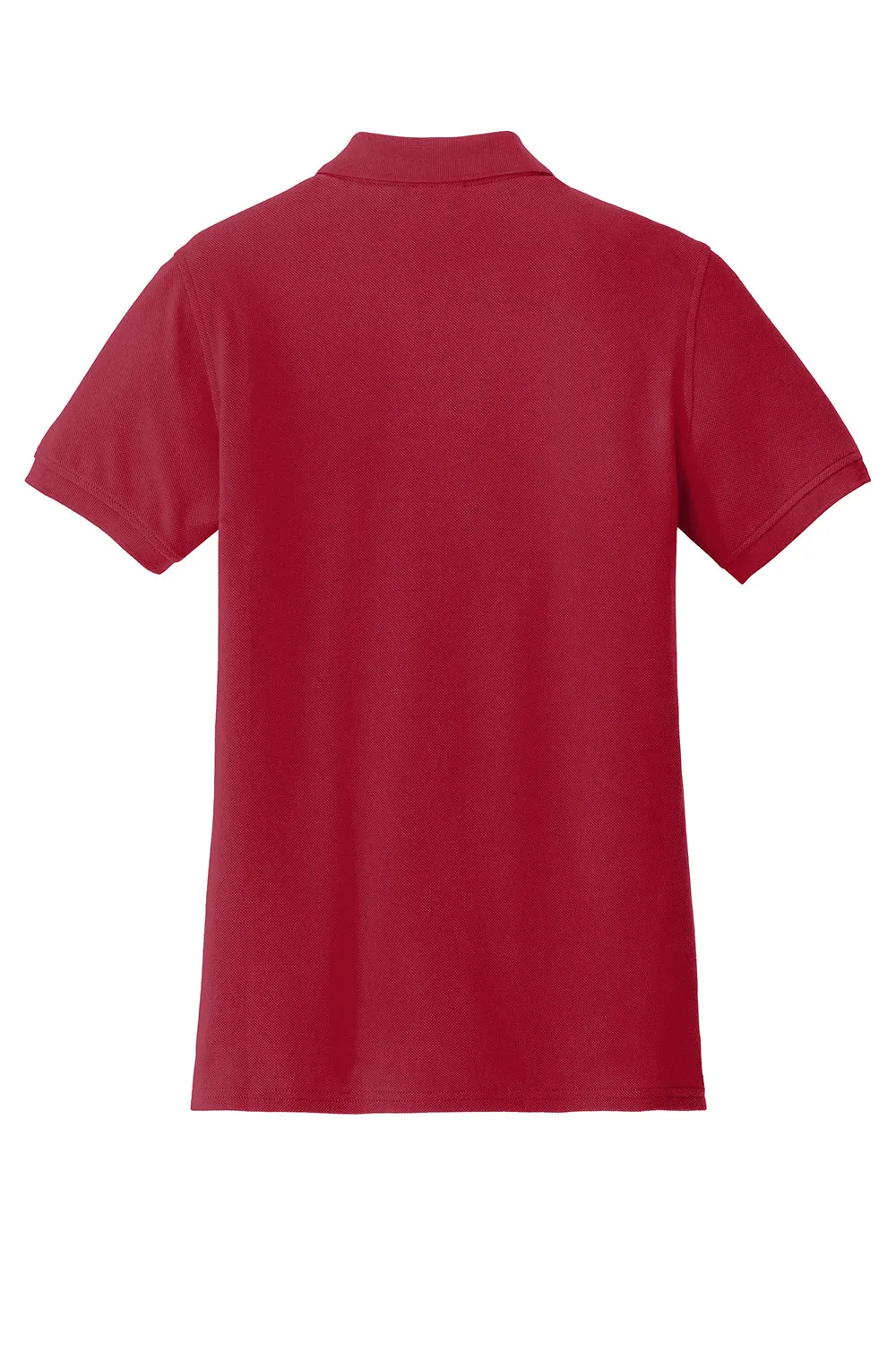 Port & Company Womens Stain Resistant Short Sleeve Polo Shirt - Red - Closeout