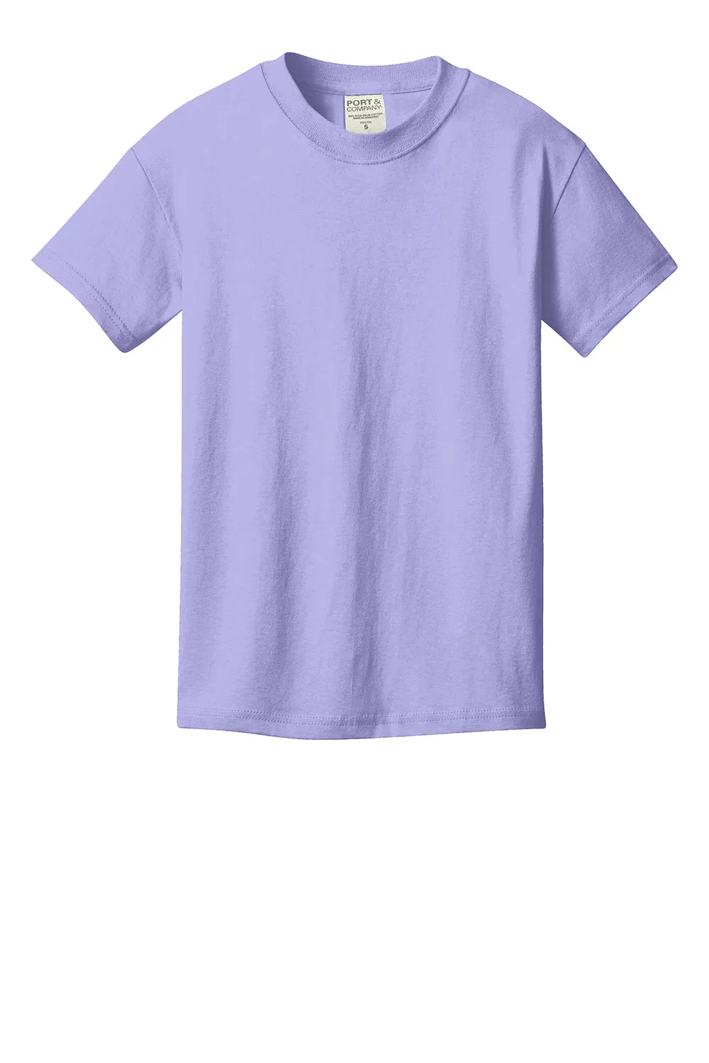 Port & Company Youth Beach Wash Short Sleeve Crewneck T-Shirt - Amethyst Purple