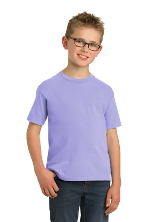 Port & Company Youth Beach Wash Short Sleeve Crewneck T-Shirt - Amethyst Purple