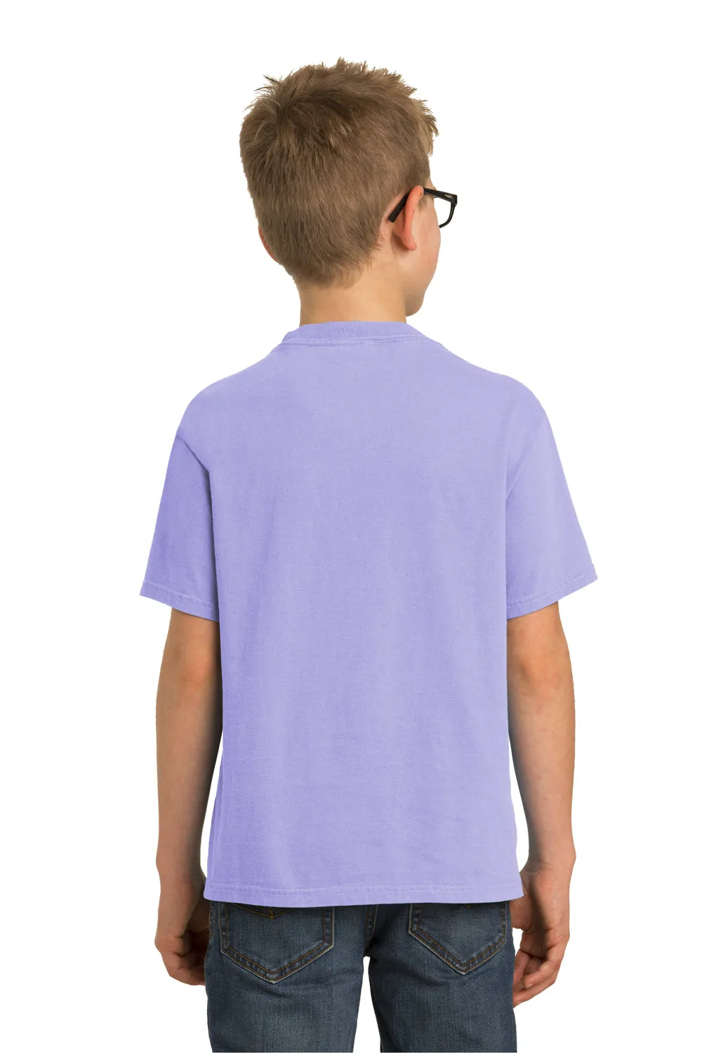 Port & Company Youth Beach Wash Short Sleeve Crewneck T-Shirt - Amethyst Purple