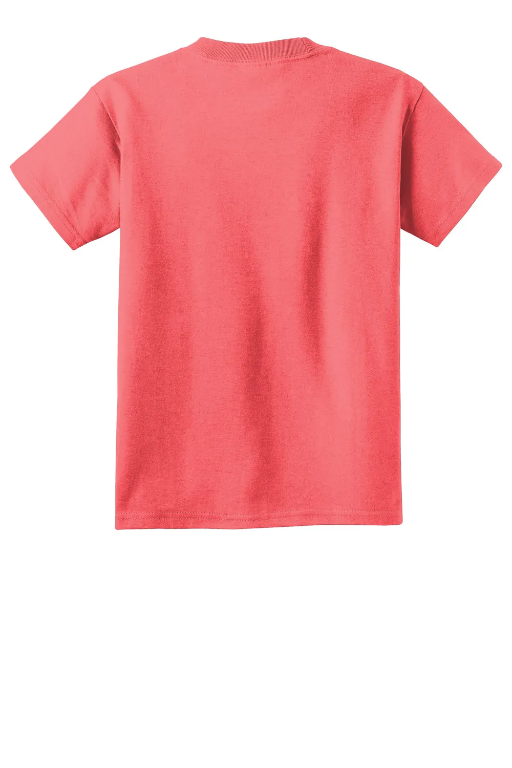 Port & Company Youth Beach Wash Short Sleeve Crewneck T-Shirt - Fruit Punch Pink