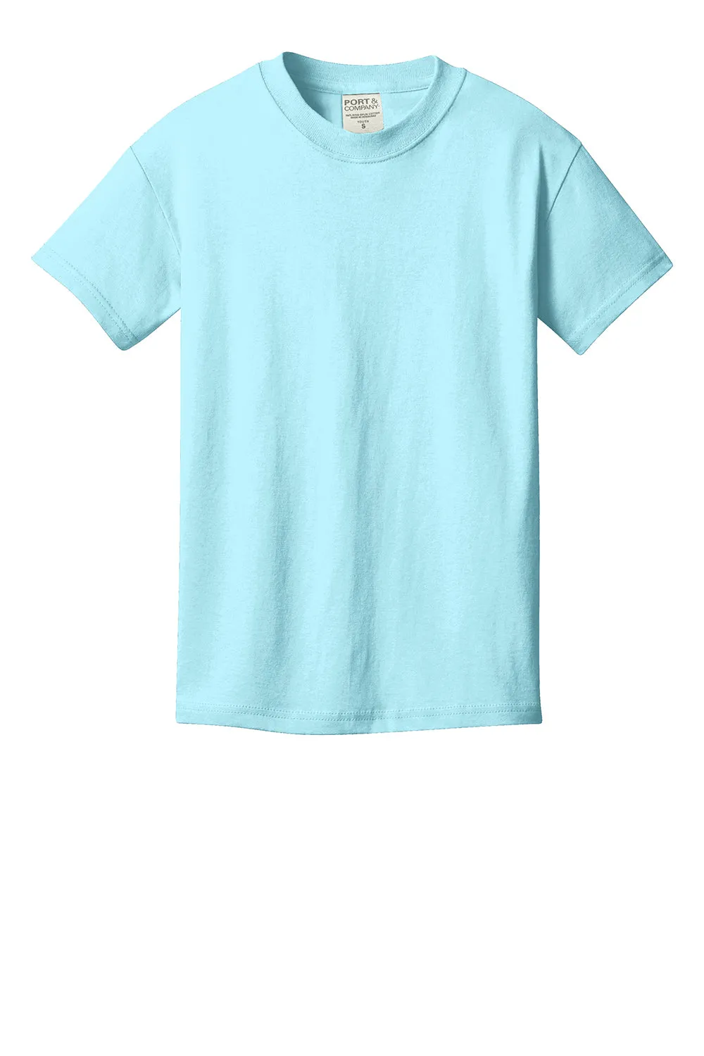 Port & Company Youth Beach Wash Short Sleeve Crewneck T-Shirt - Glacier Blue