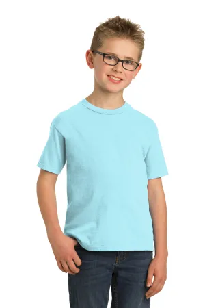 Port & Company Youth Beach Wash Short Sleeve Crewneck T-Shirt - Glacier Blue