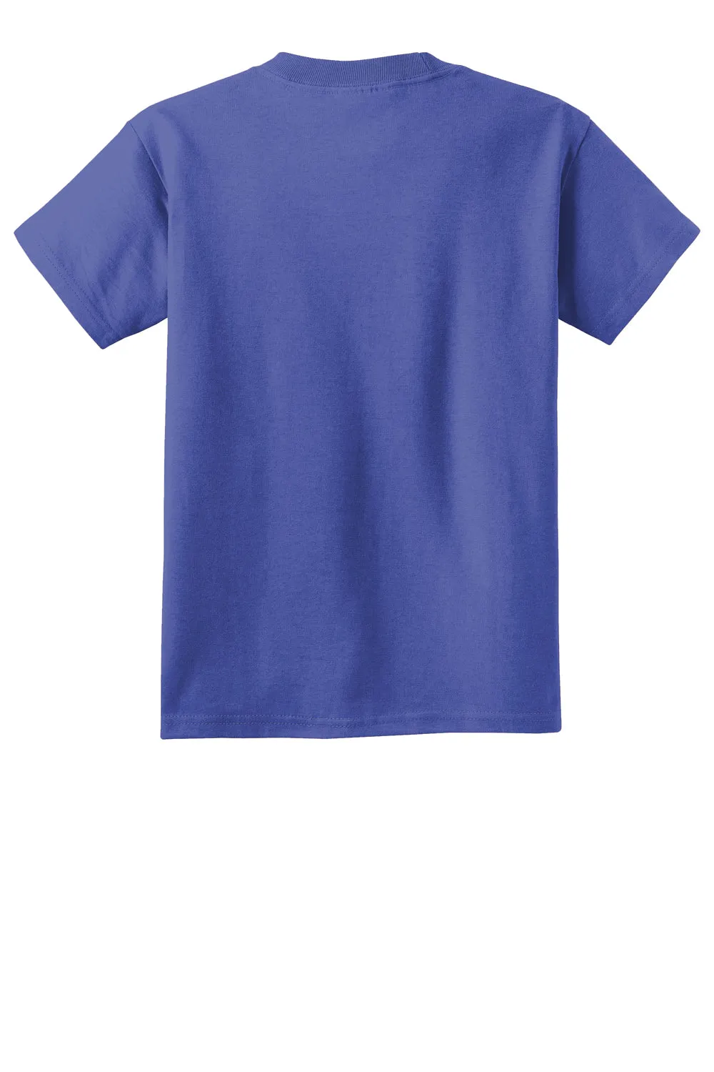 Port & Company Youth Beach Wash Short Sleeve Crewneck T-Shirt - Iris Blue