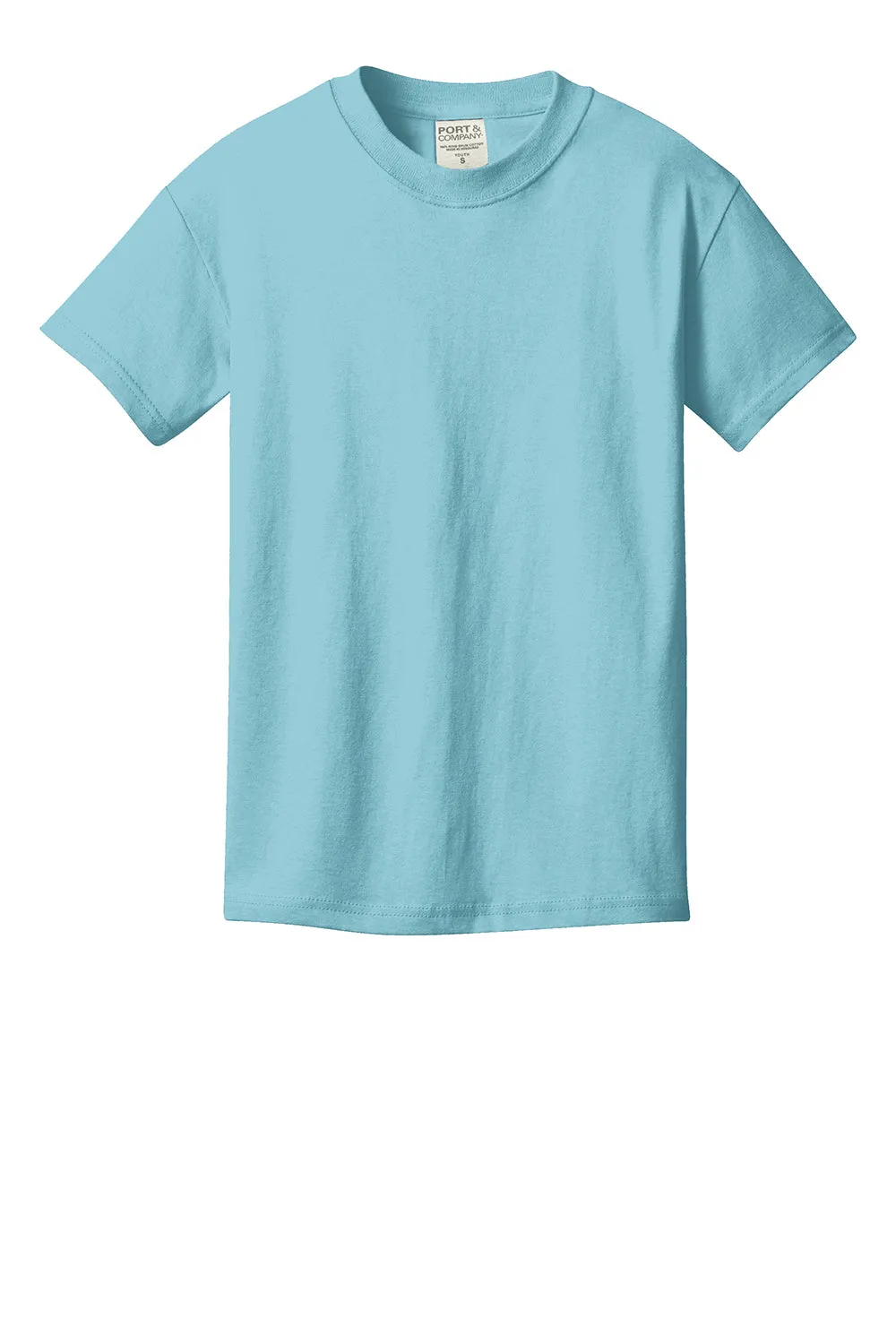 Port & Company Youth Beach Wash Short Sleeve Crewneck T-Shirt - Mist Blue