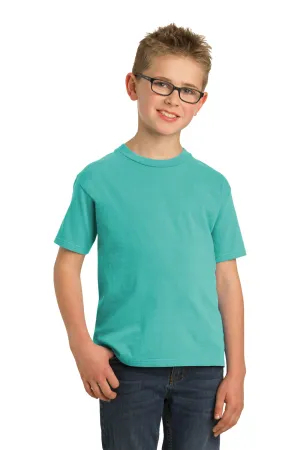 Port & Company Youth Beach Wash Short Sleeve Crewneck T-Shirt - Peacock Green