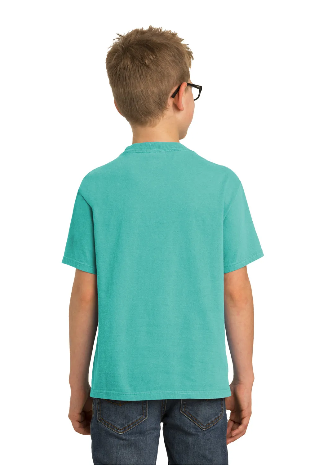 Port & Company Youth Beach Wash Short Sleeve Crewneck T-Shirt - Peacock Green
