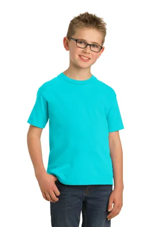 Port & Company Youth Beach Wash Short Sleeve Crewneck T-Shirt - Tidal Wave Blue