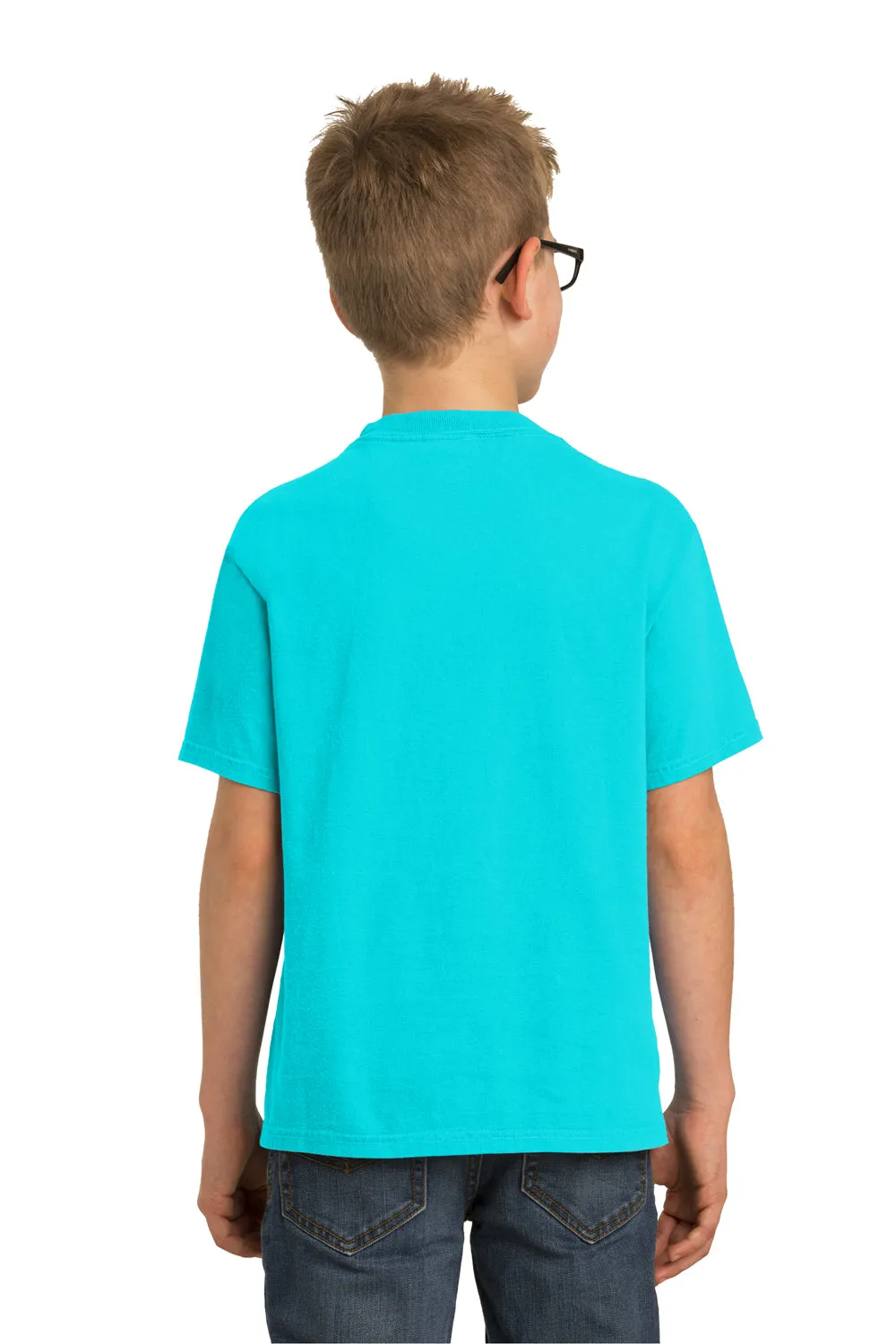 Port & Company Youth Beach Wash Short Sleeve Crewneck T-Shirt - Tidal Wave Blue