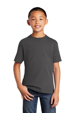 Port & Company Youth Core Cotton DTG Short Sleeve Crewneck T-Shirt - Charcoal Grey