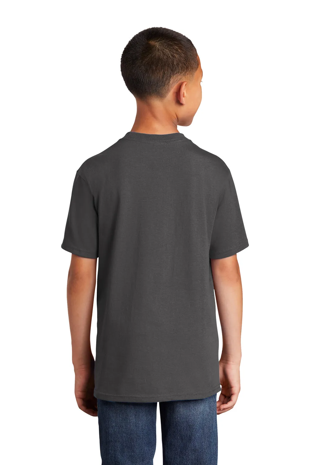 Port & Company Youth Core Cotton DTG Short Sleeve Crewneck T-Shirt - Charcoal Grey