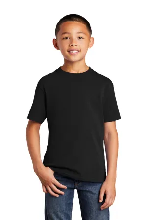 Port & Company Youth Core Cotton DTG Short Sleeve Crewneck T-Shirt - Jet Black
