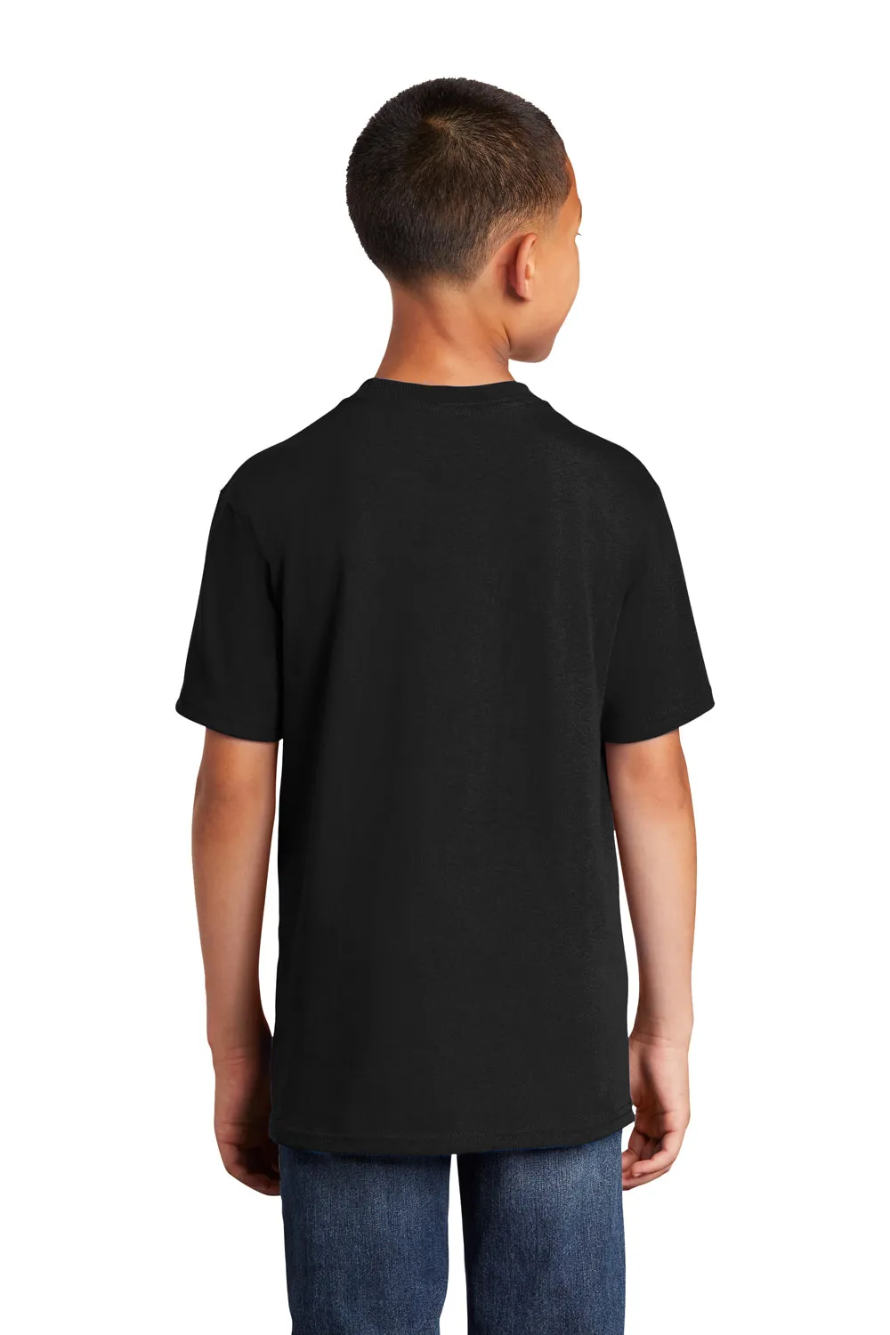 Port & Company Youth Core Cotton DTG Short Sleeve Crewneck T-Shirt - Jet Black