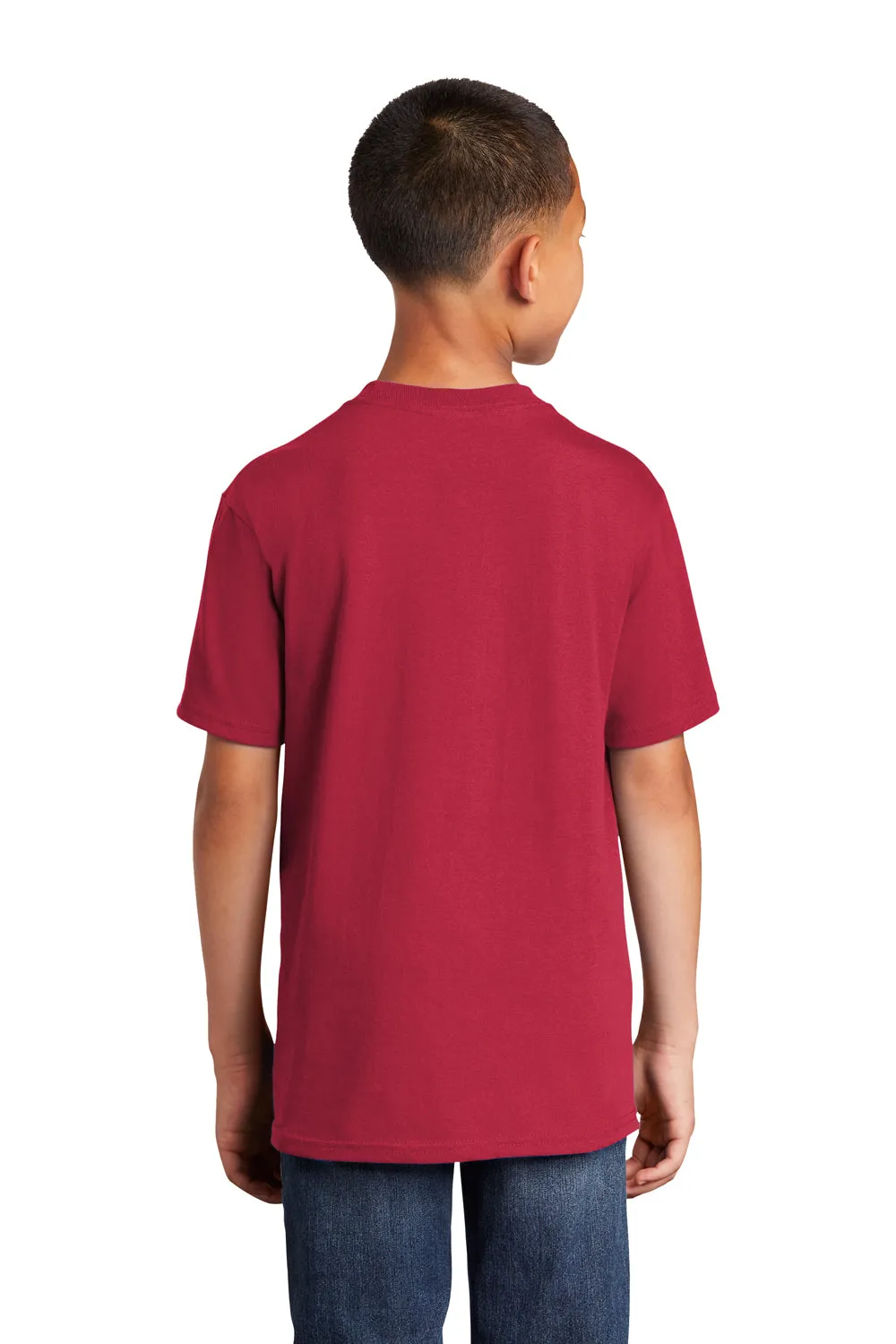 Port & Company Youth Core Cotton DTG Short Sleeve Crewneck T-Shirt - Red